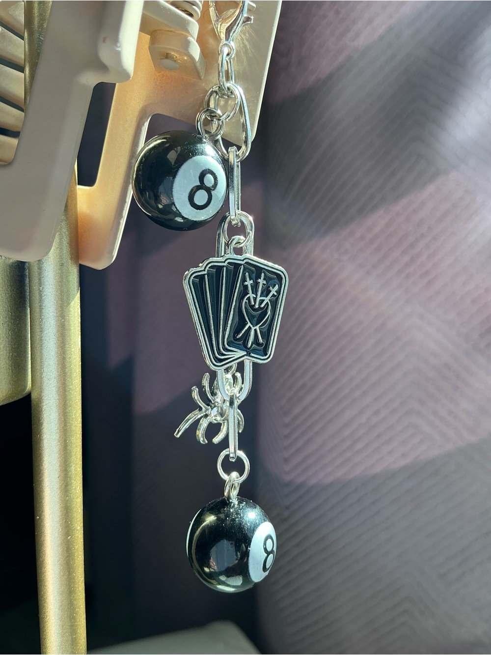 Handmade Charmed Claw Clip - Spider